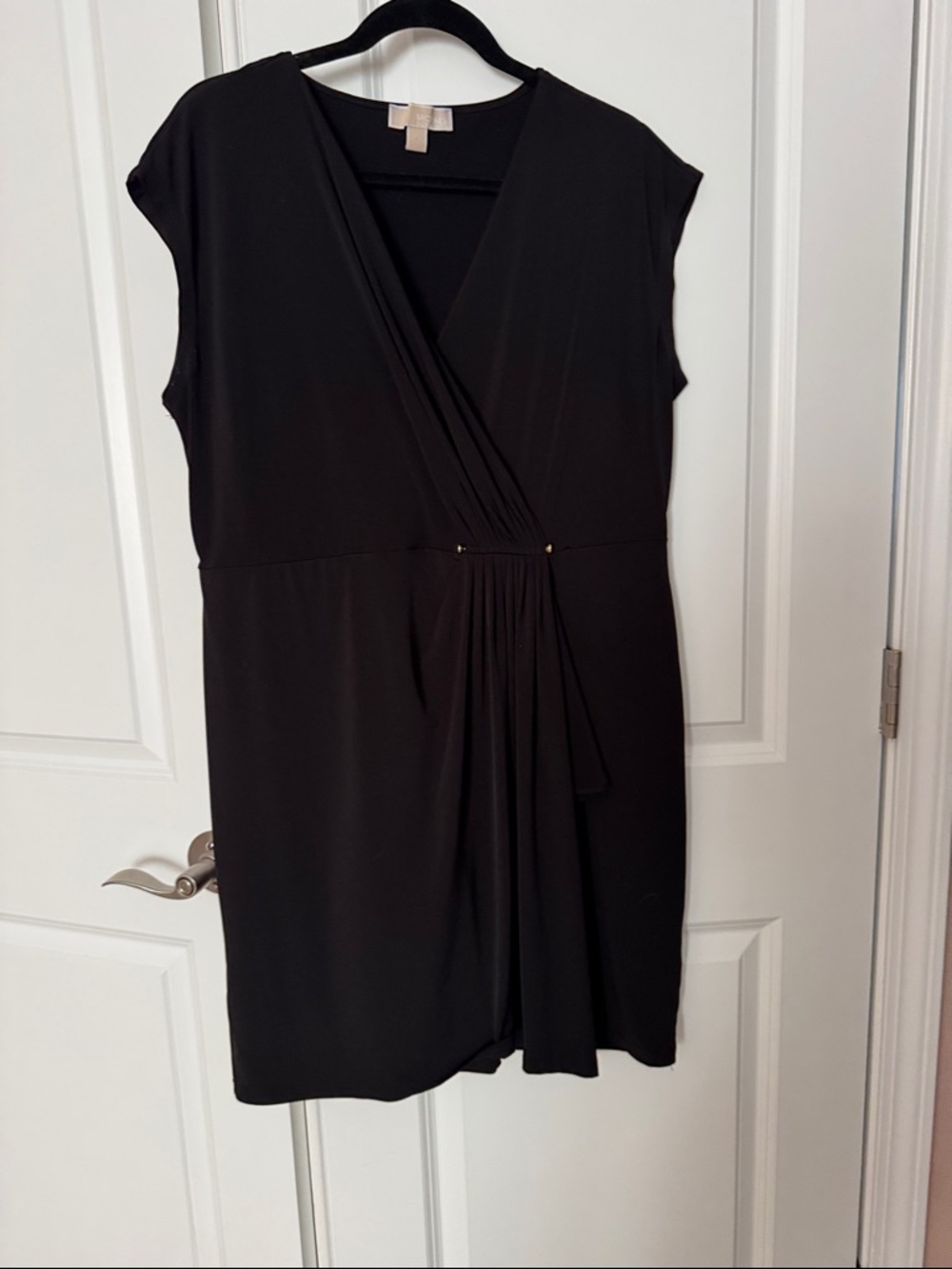 Michael Kors Black Faux-Wrap Dress